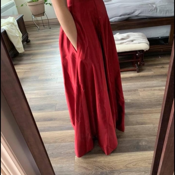 Red Satin Skirt - Picture 5 of 6